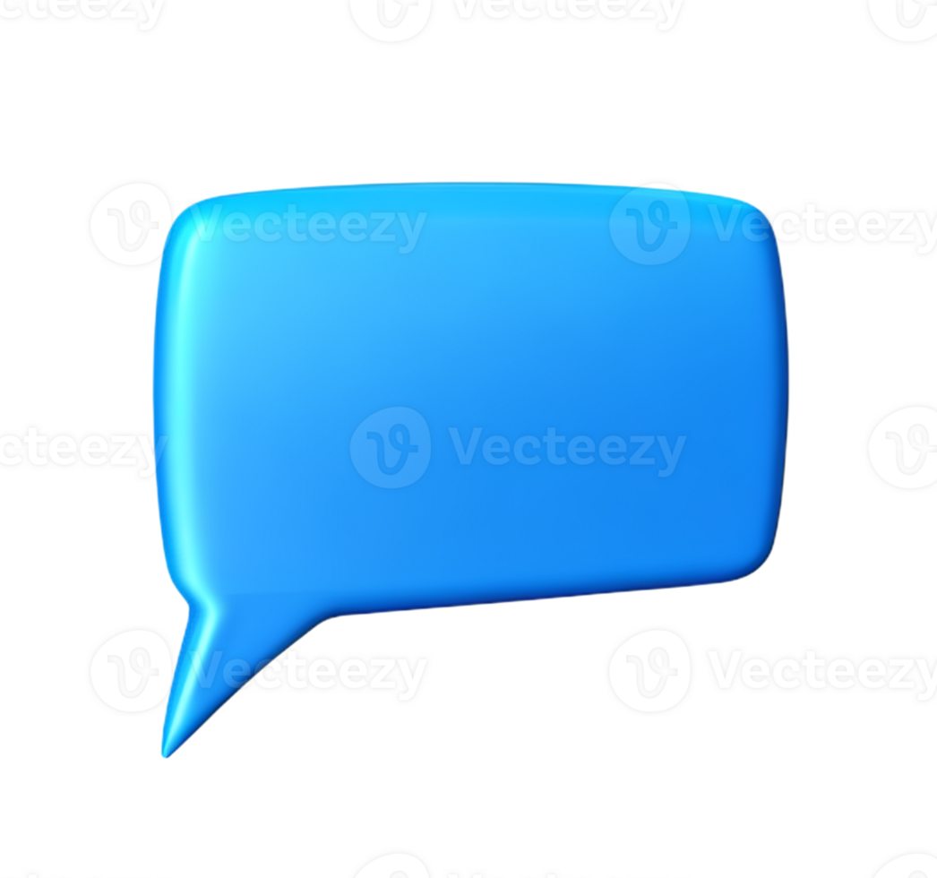 dialog box blue 3d speech bubble png