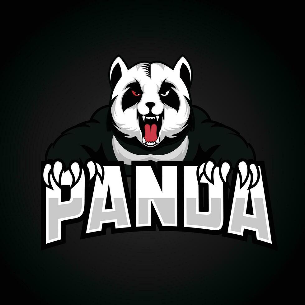 Editable Modern Vector Panda Mascot Logo