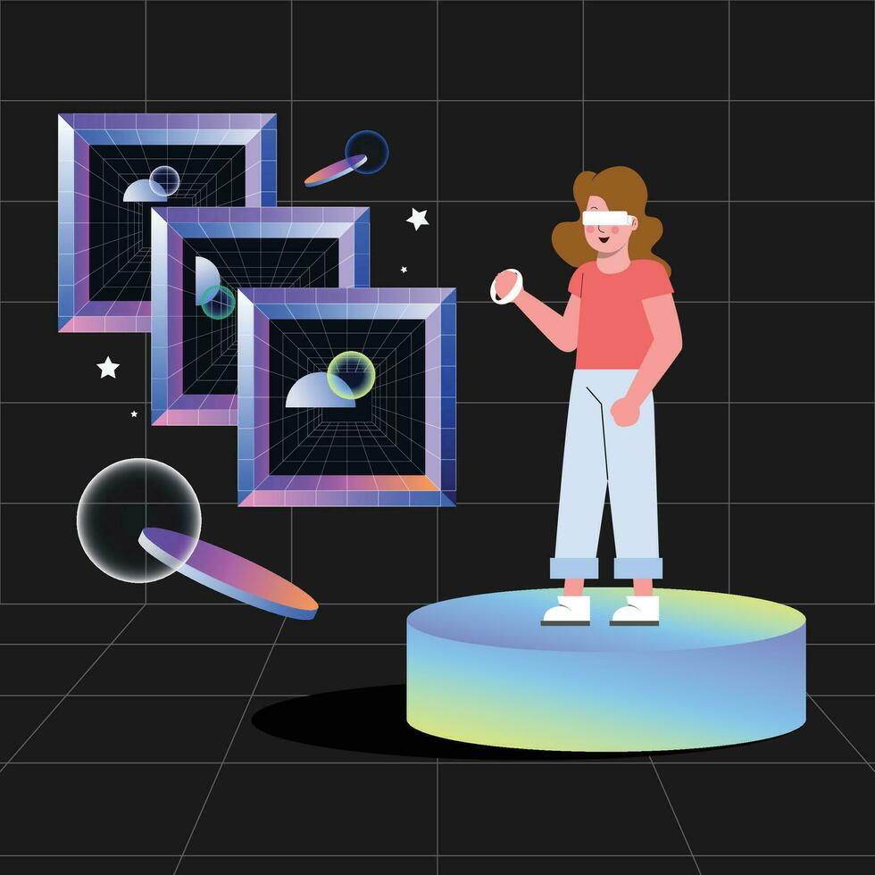 Modern Vector Futuristic Tech illustration Template