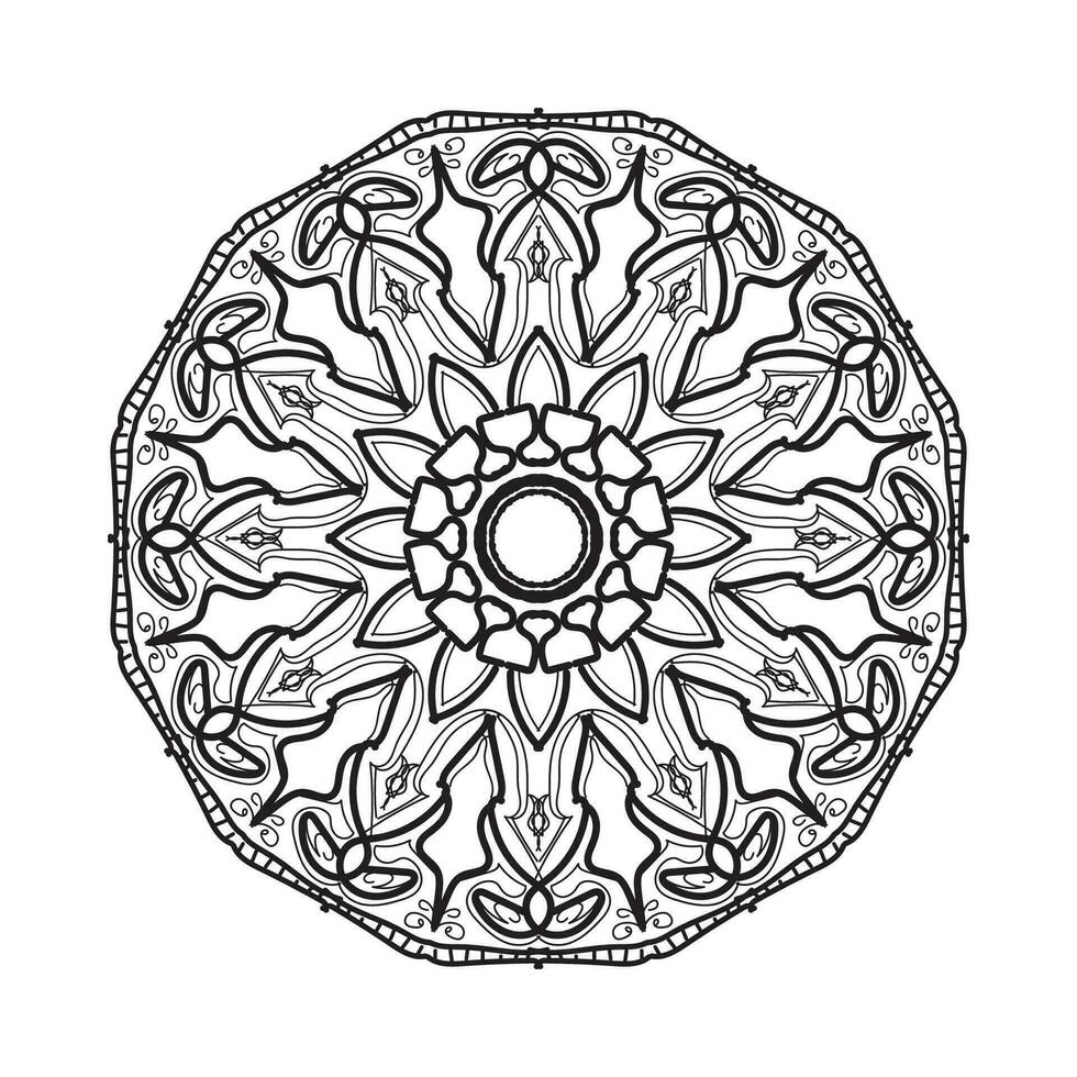 Hand drawn mandala. decoration in ethnic oriental  doodle ornament vector