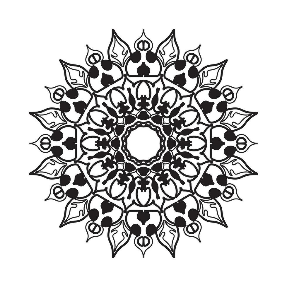 mandala dibujado a mano. decoración en ornamento étnico oriental doodle vector