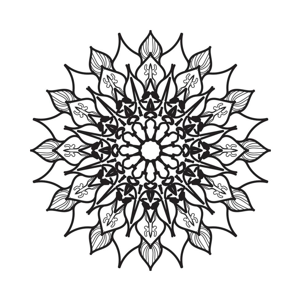 mandala dibujado a mano. decoración en ornamento étnico oriental doodle vector