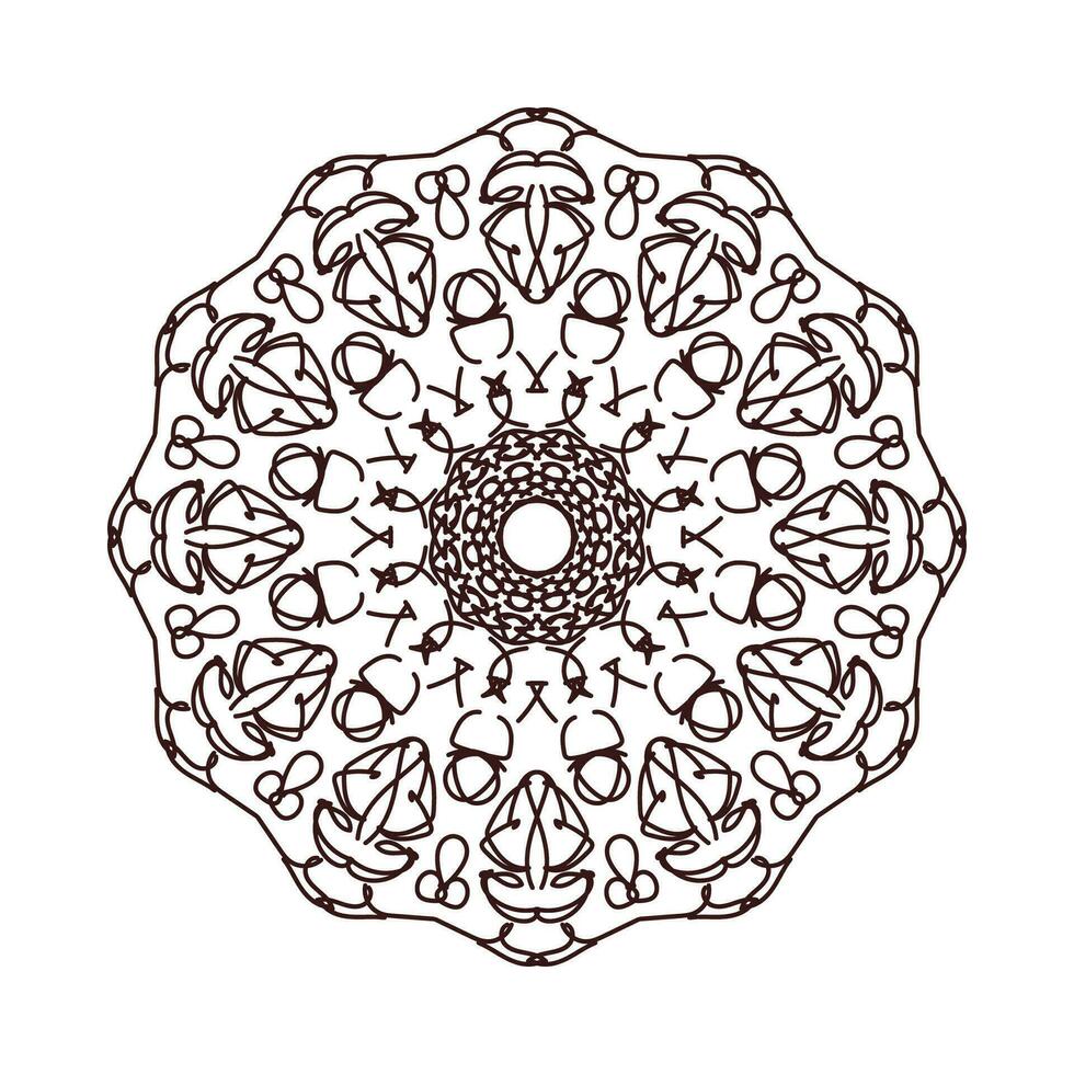 Hand drawn mandala. decoration in ethnic oriental  doodle ornament vector
