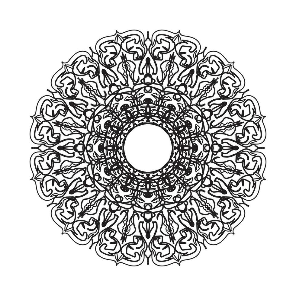 Hand drawn mandala. decoration in ethnic oriental  doodle ornament vector