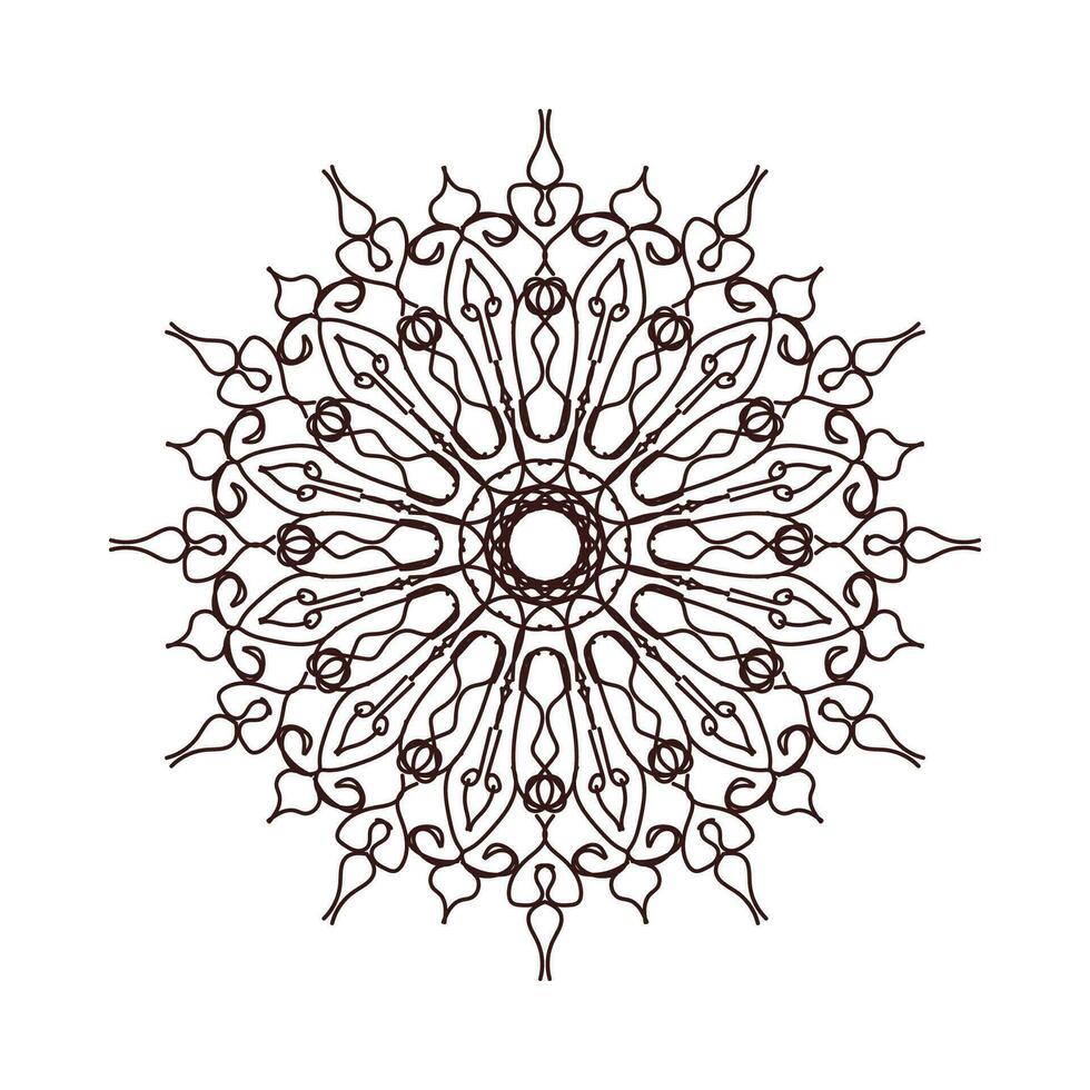 mandala dibujado a mano. decoración en ornamento étnico oriental doodle vector