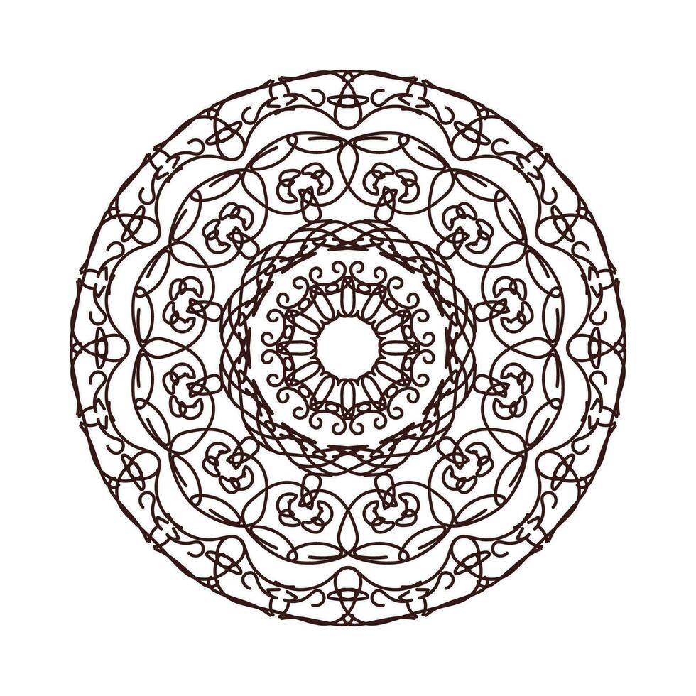 mandala dibujado a mano. decoración en ornamento étnico oriental doodle vector