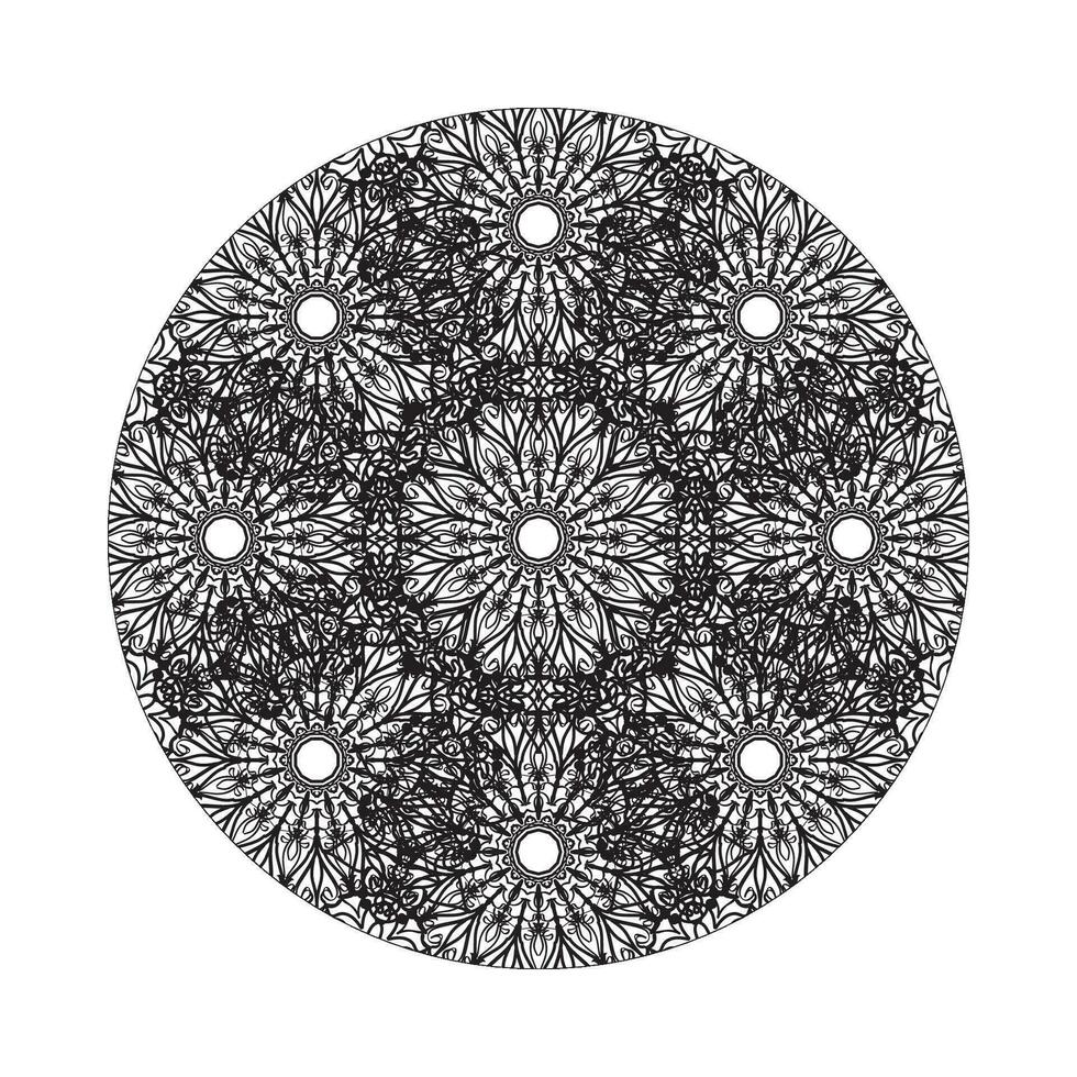 Hand drawn mandala. decoration in ethnic oriental  doodle ornament vector