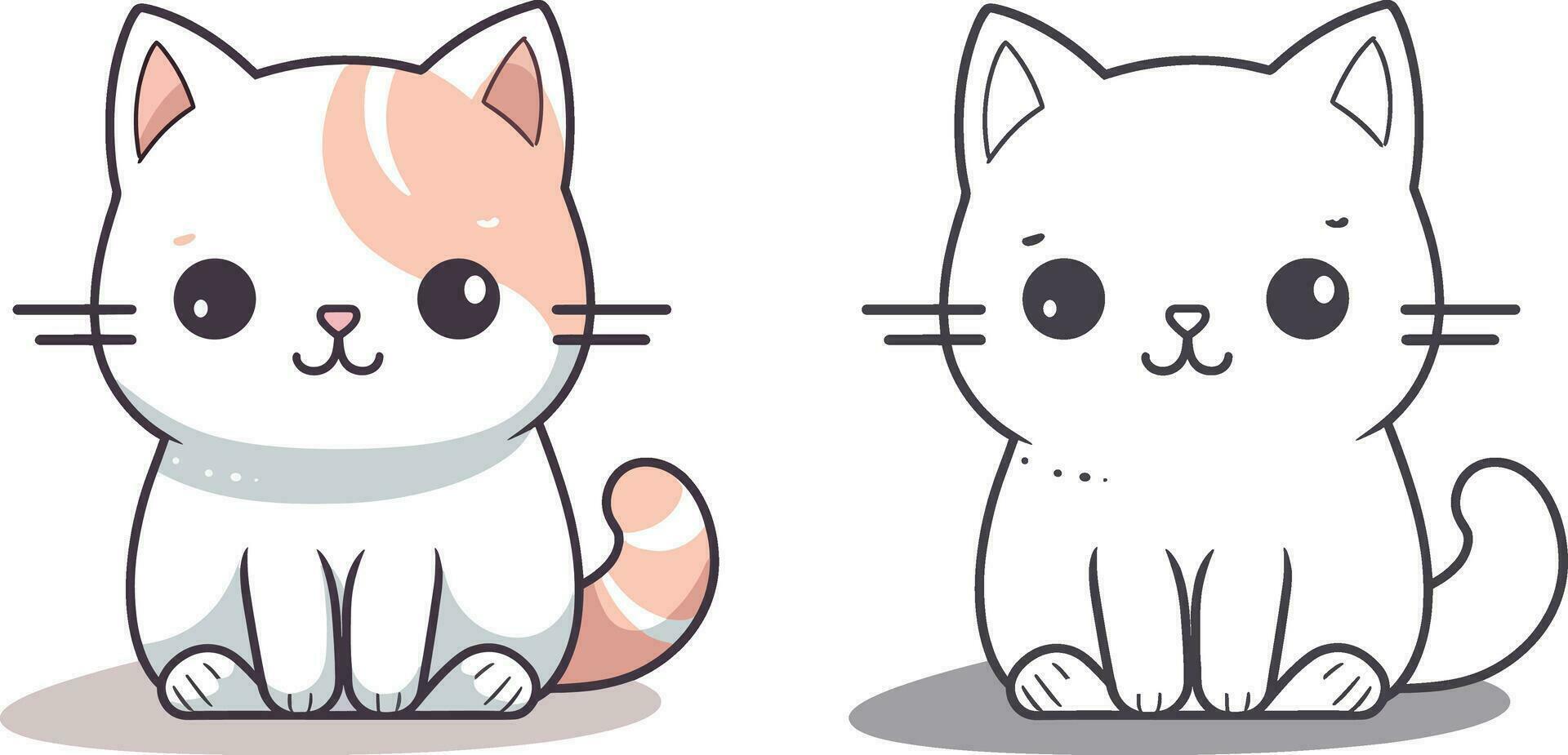 Kawaii cat flat Icon vector. Cute cat-flat illustration. Cute Kawaii cat  flat illustration, Art, Icons, and Graphics. 25805998 Vector Art at Vecteezy