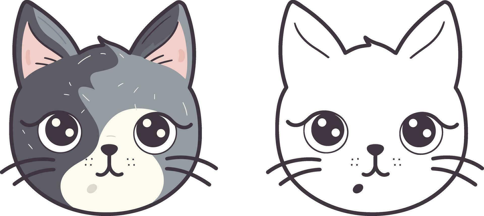 Kawaii cat flat Icon vector. Cute cat-flat illustration. Cute Kawaii cat  flat illustration, Art, Icons, and Graphics. 25805995 Vector Art at Vecteezy