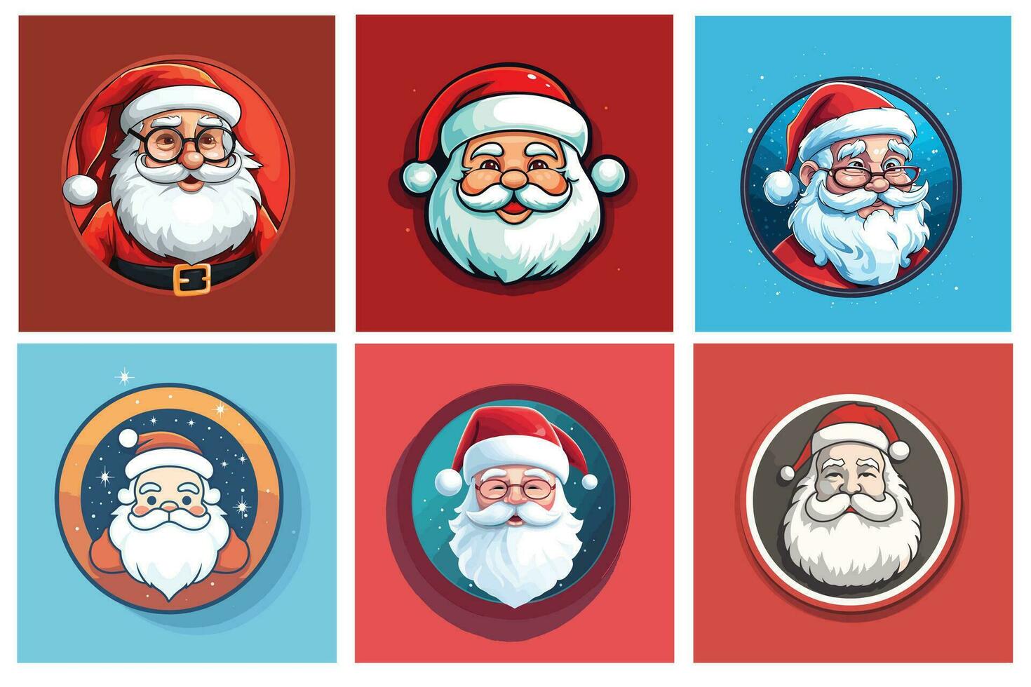 Papa Noel icono vector valores foto. Papa Noel ilustración