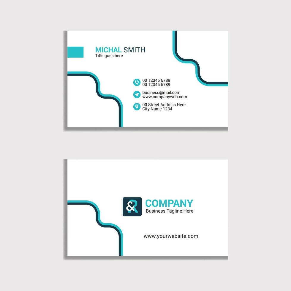 Modern corporate business card design template vector