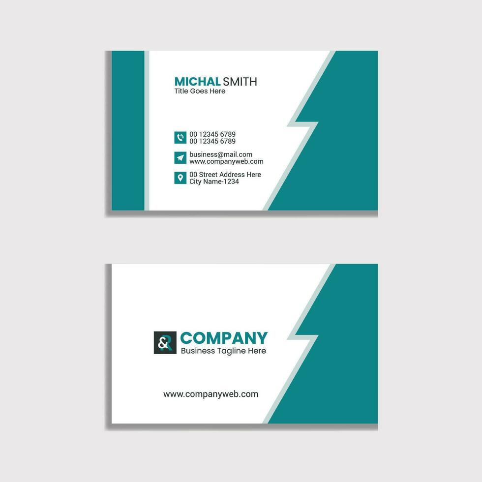 Modern corporate business card design template vector