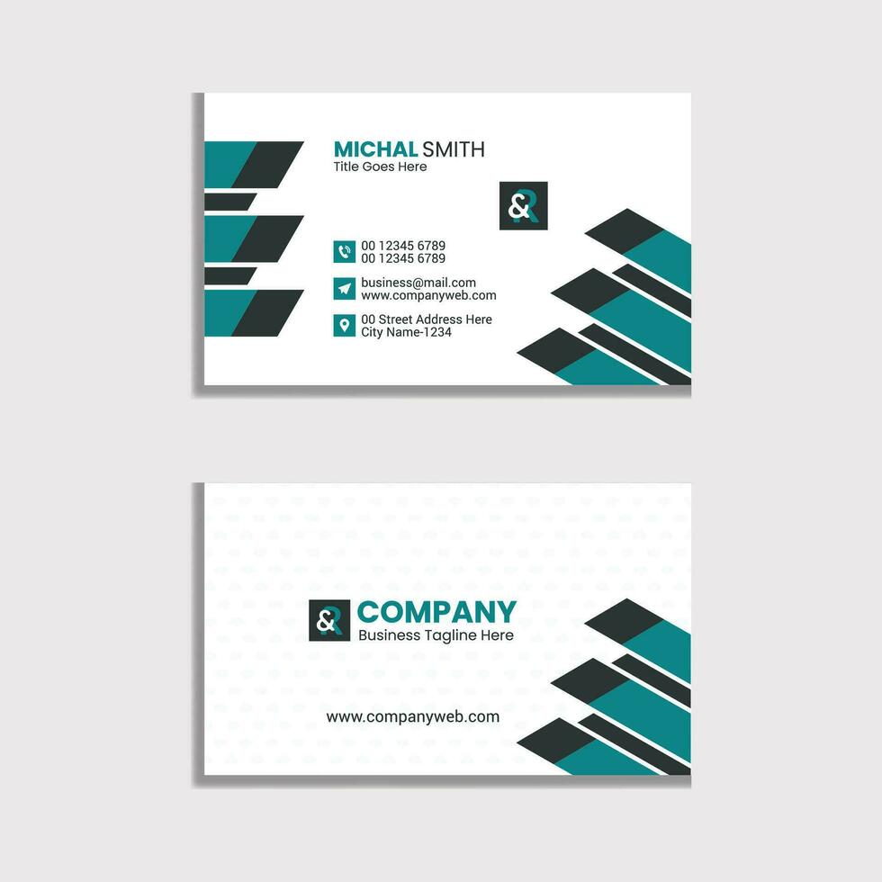 Modern corporate business card design template vector