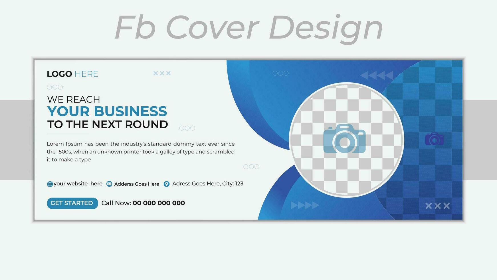 Corporate business social media cover design template vector