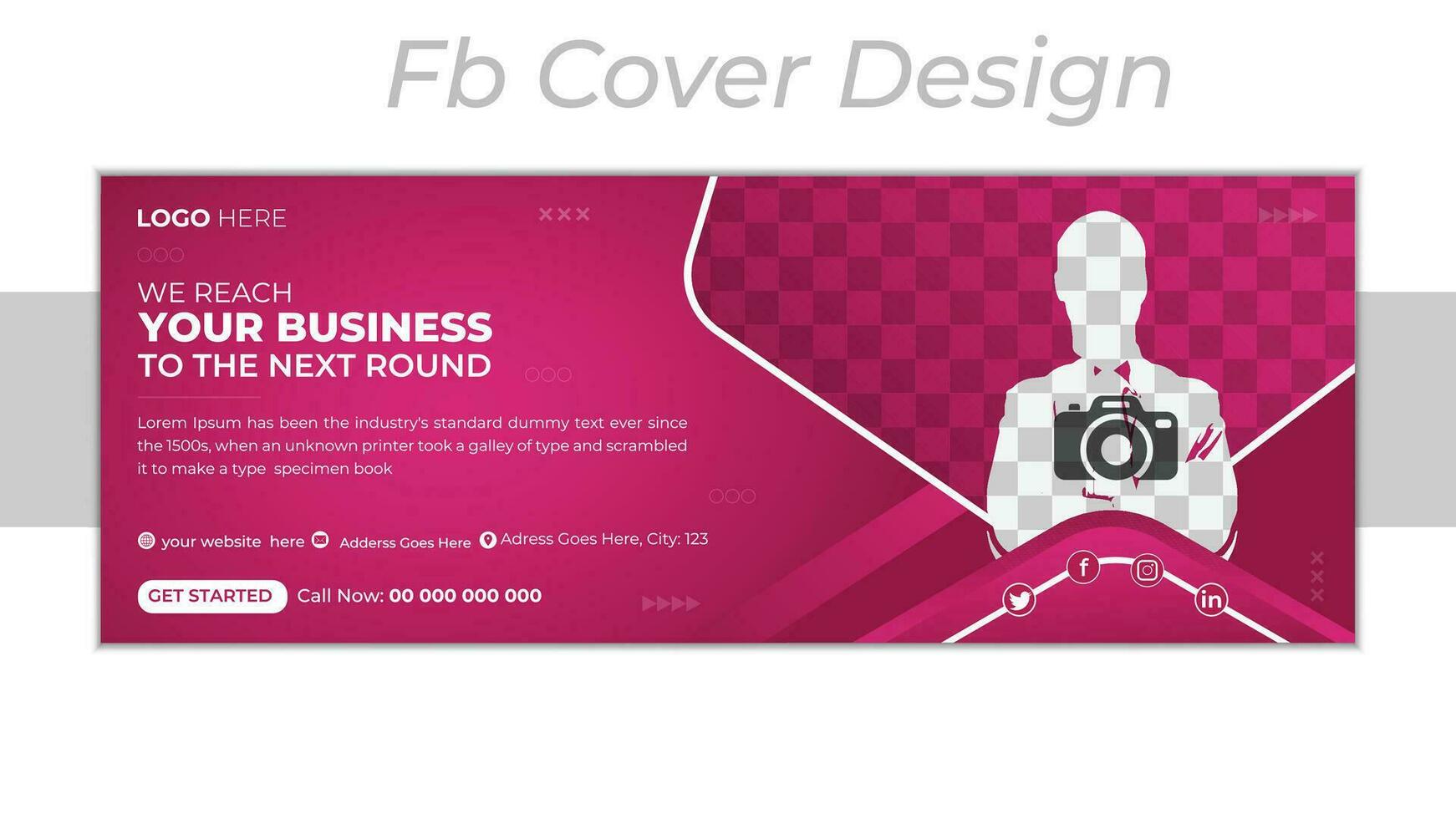 Corporate business social media cover design template vector