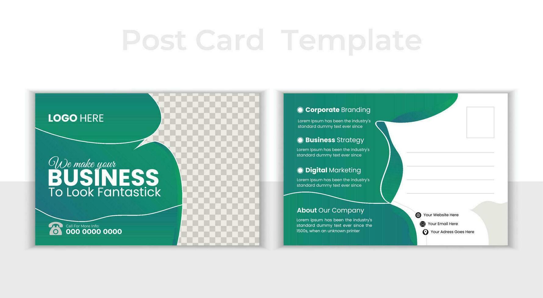 Creative Modern corporate postcard design. Business Postcard , Event Card, Direct Mail EDDM, Invitation Design Template. vector