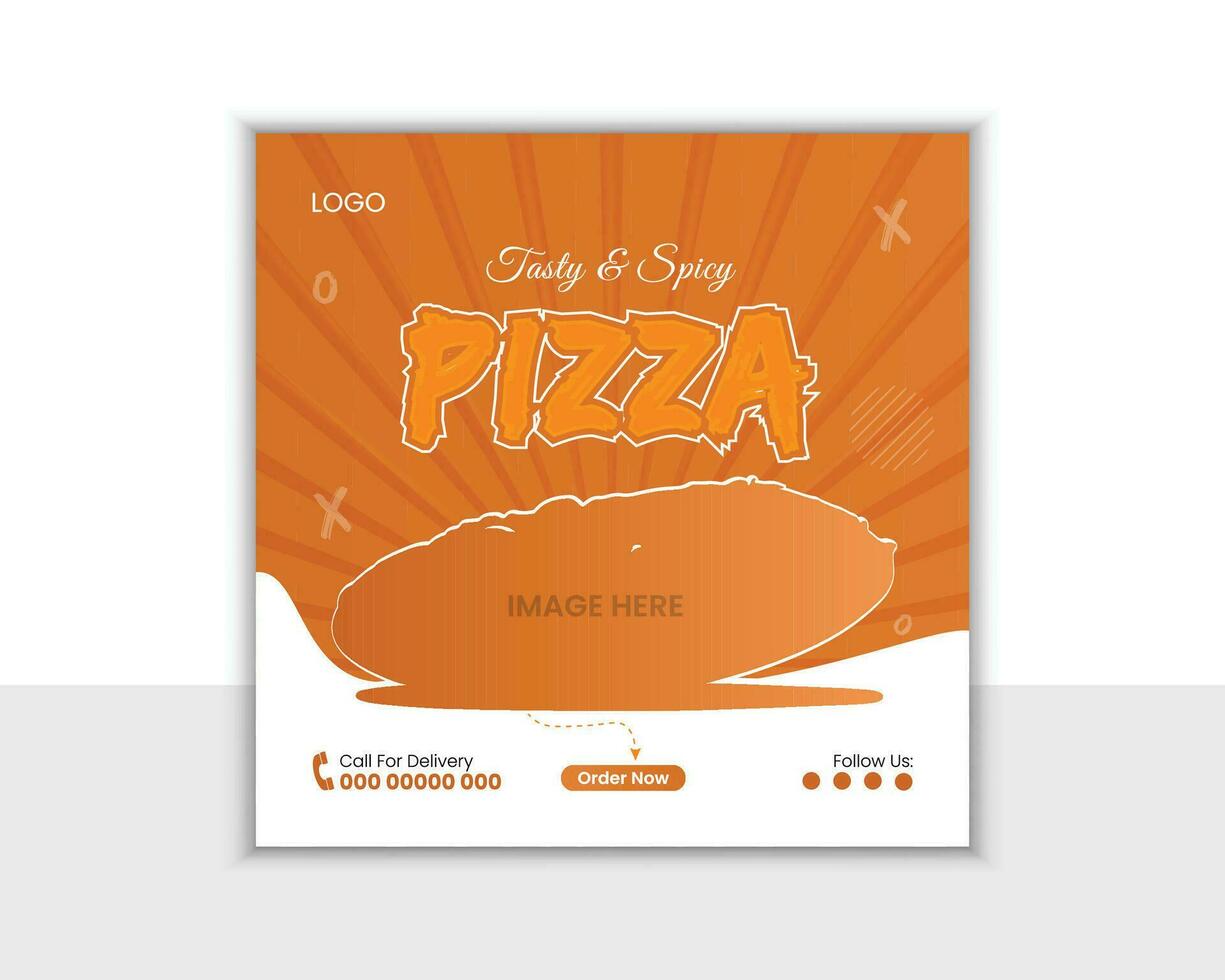 Fast food social media post design template, food instagram story template design vector