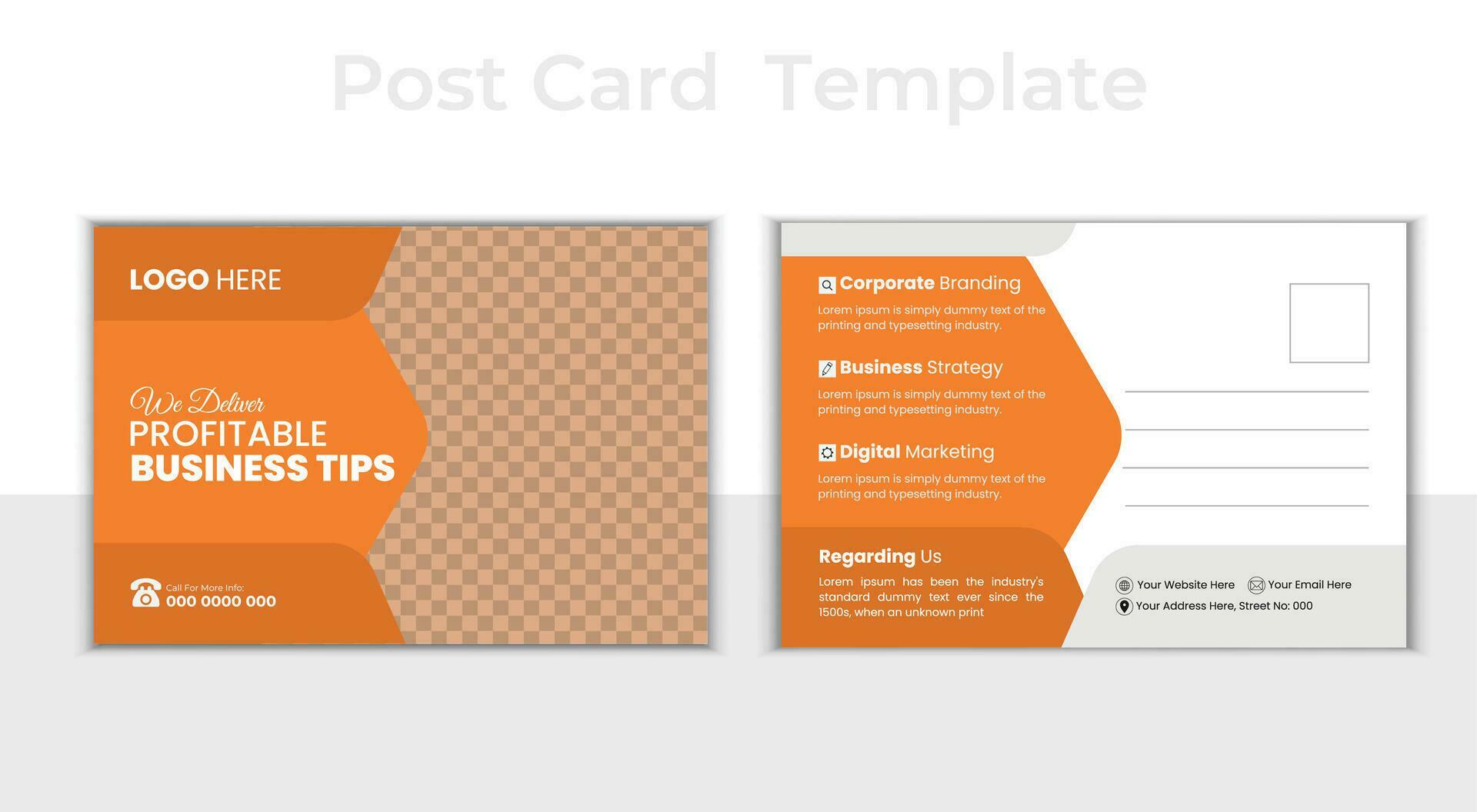 Creative Modern corporate postcard design. Business Postcard , Event