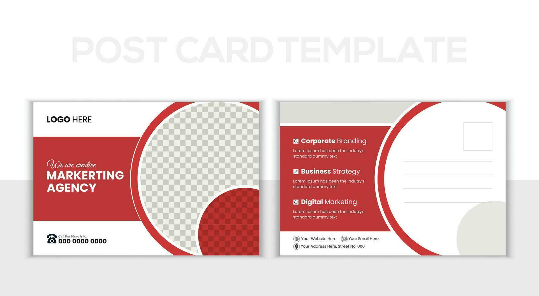 Modern corporate postcard design. Business Postcard , Event Card, Direct Mail EDDM, Invitation Design Template. vector