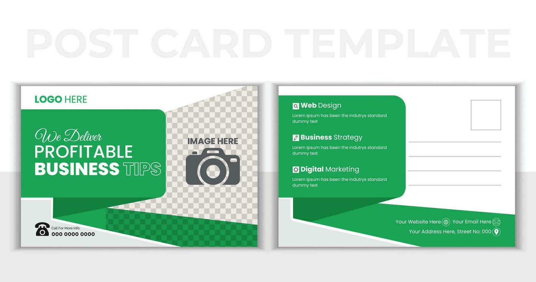 Modern corporate postcard design. Business Postcard , Event Card, Direct Mail EDDM, Invitation Design Template. vector