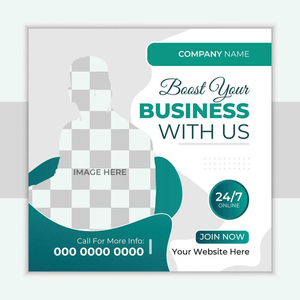 Corporate business social media post design template vector