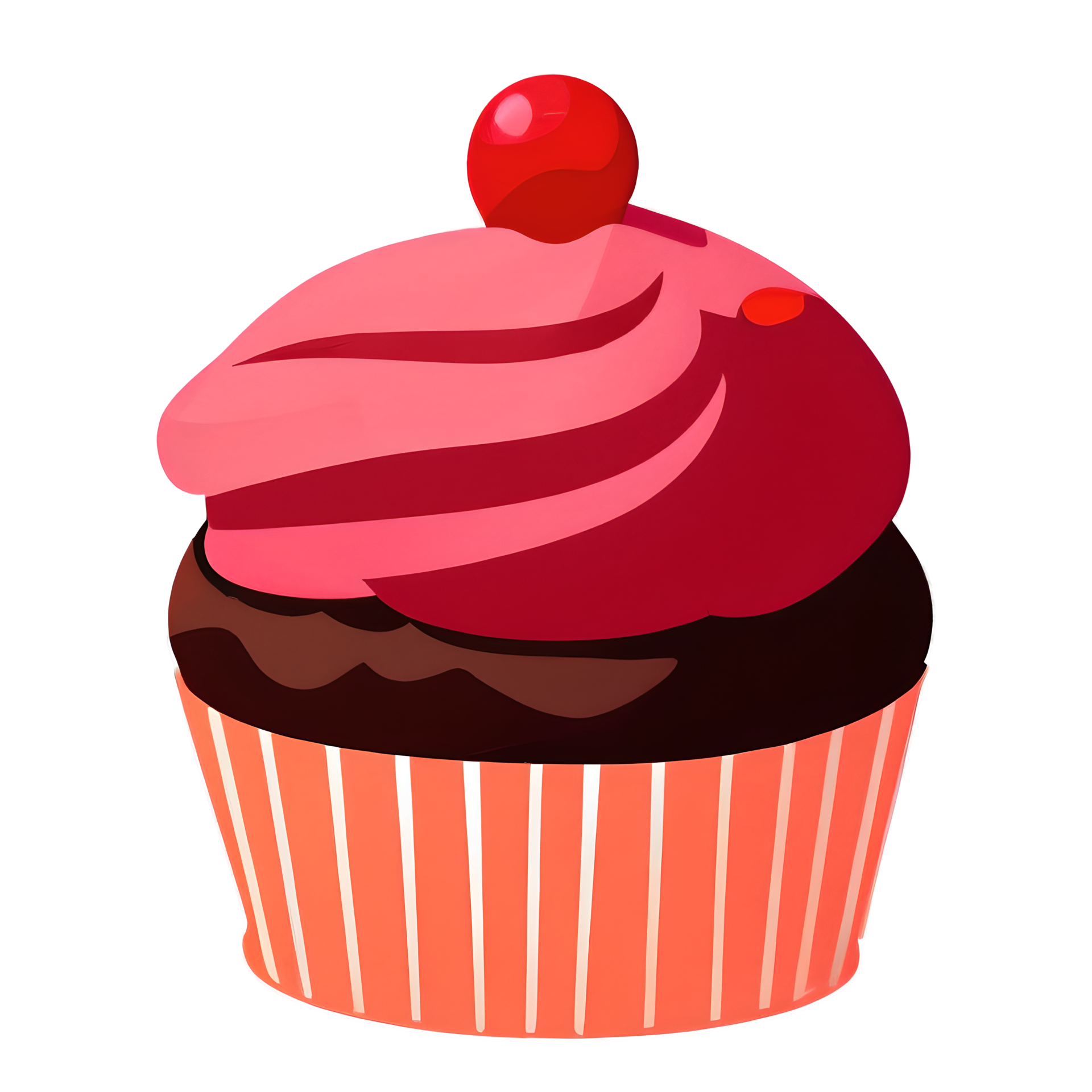 Cupcake Watercolor Generative AI PNG 25811544 PNG