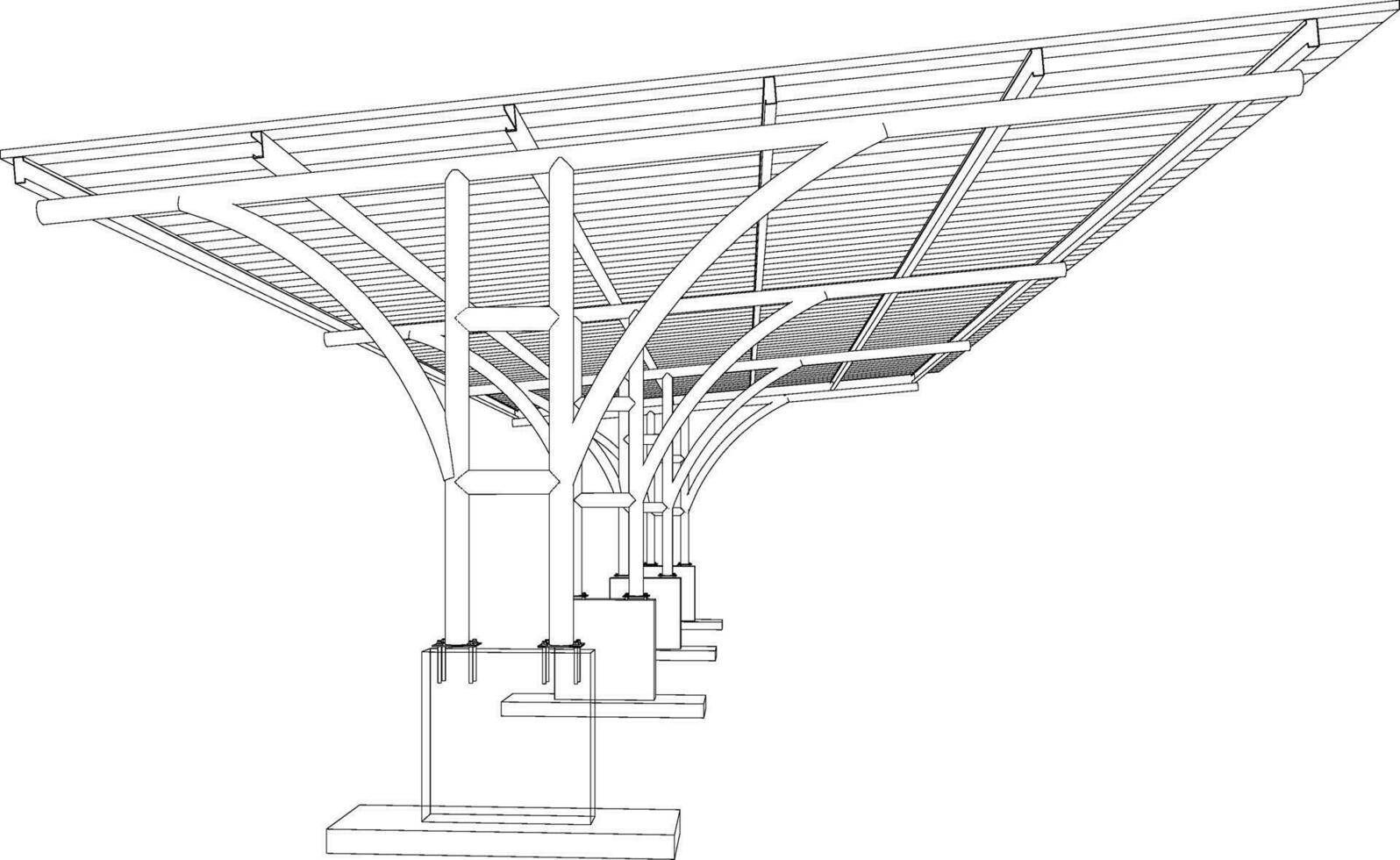 3d ilustración de edificio estructura vector