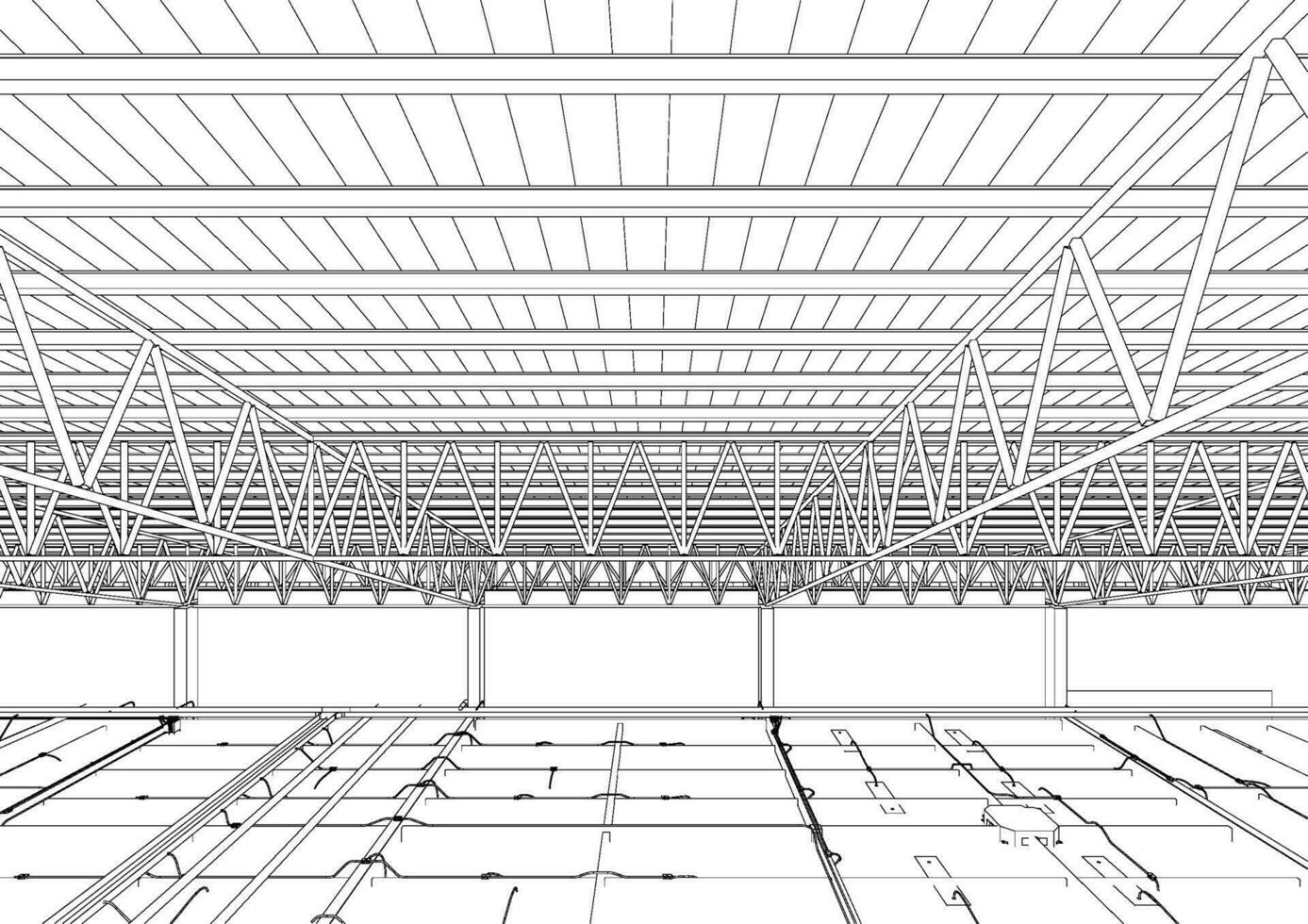 Ilustración 3D del proyecto de construcción vector