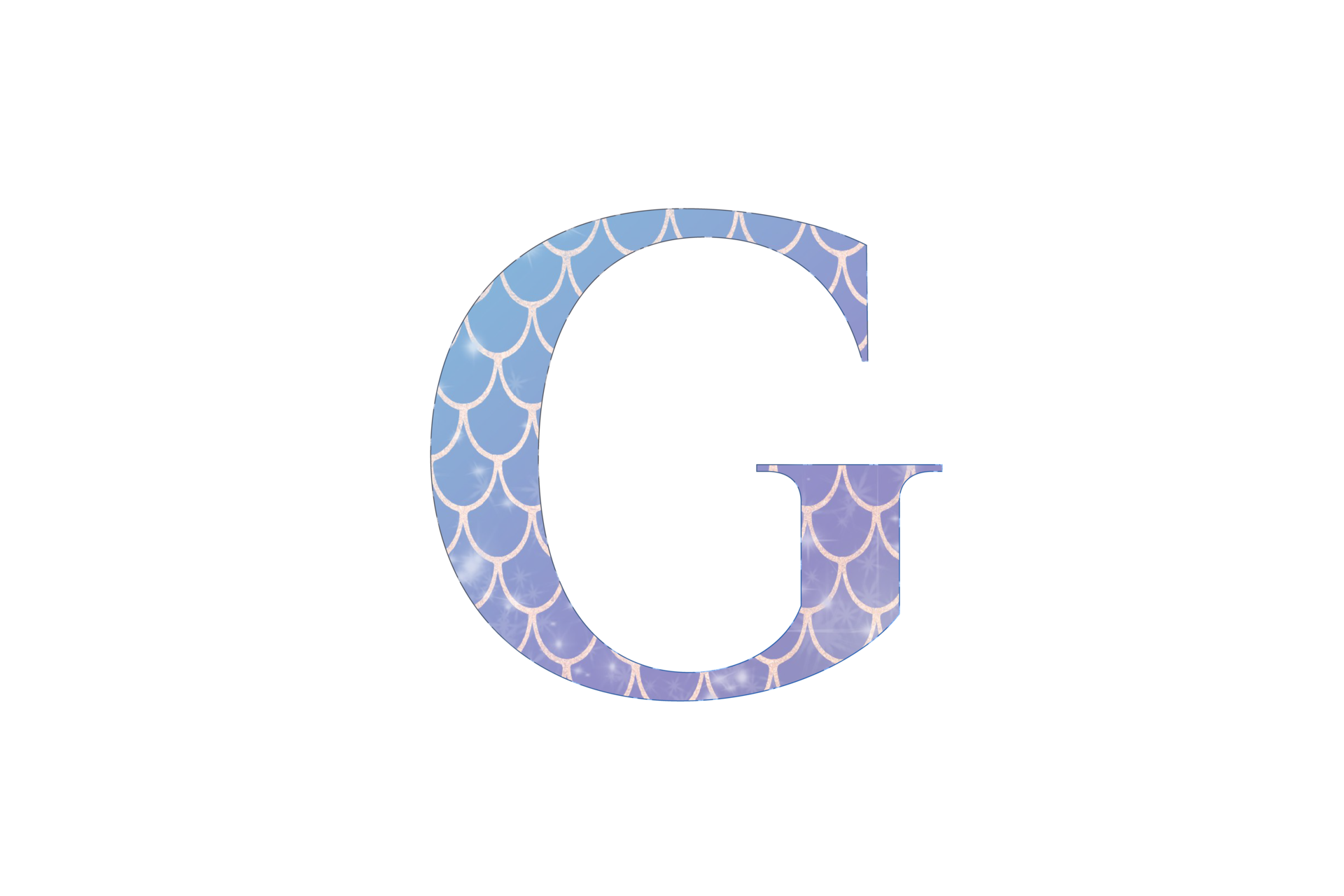 mermaid-pattern-glitter-alphabet-png-25827722-png