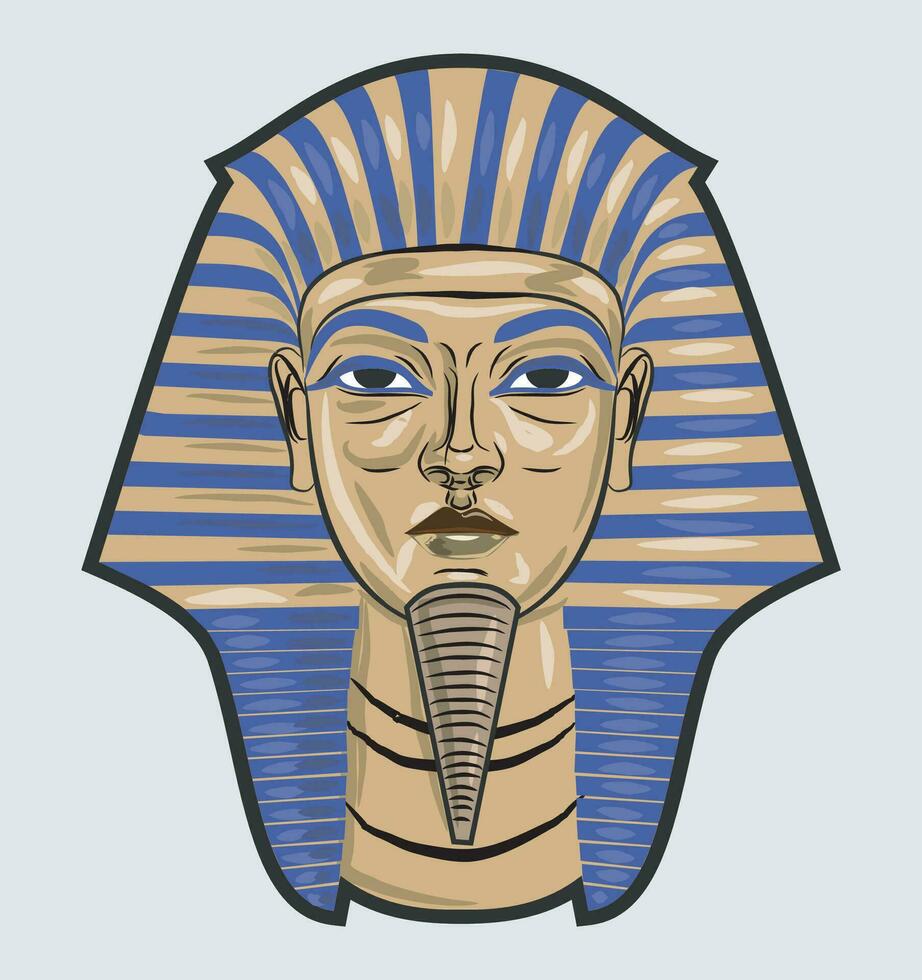 Pharaoh bust illustration vector