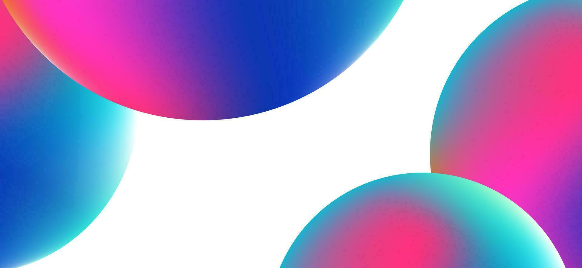 Multicolored abstract background design. Fluid gradient circle shapes composition. Futuristic design landing page, cover, banner, ads, social media, presentation concept. vector
