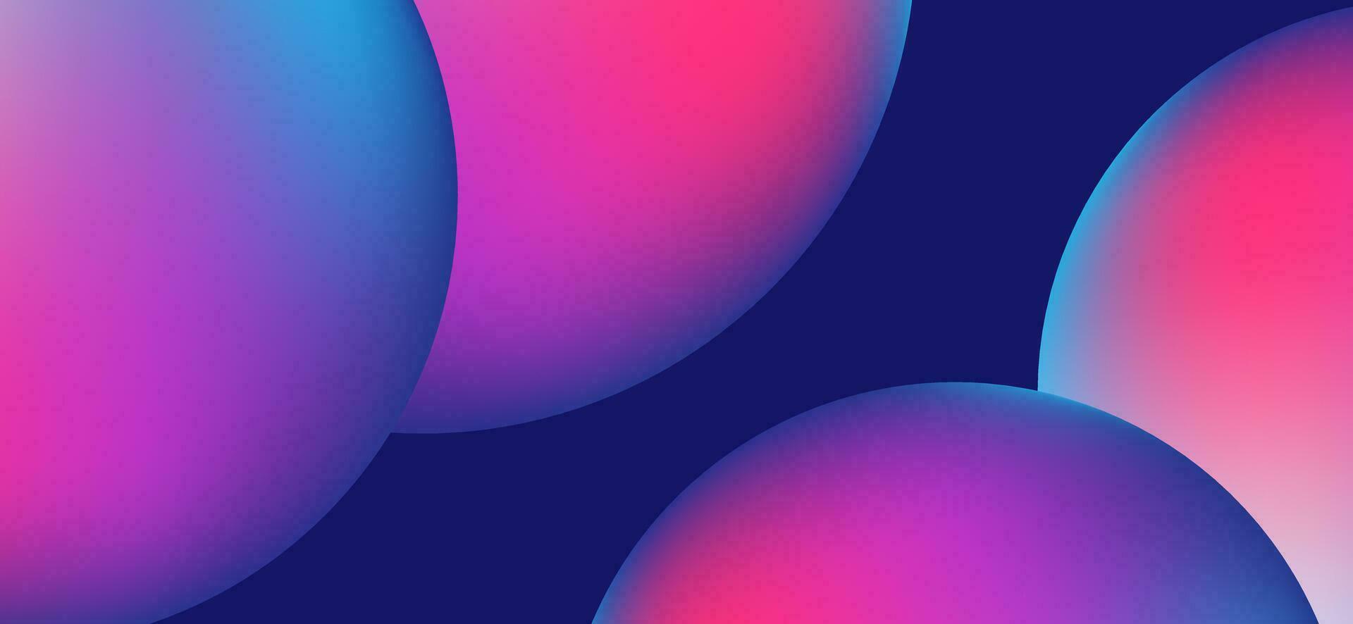 Multicolored abstract background design. Fluid gradient circle shapes composition. Futuristic design landing page, cover, banner, ads, social media, presentation concept. vector