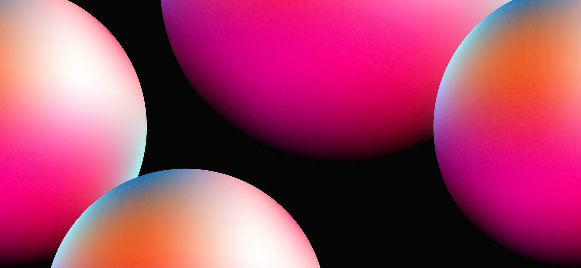 Multicolored abstract background design. Fluid gradient circle shapes composition. Futuristic design landing page, cover, banner, ads, social media, presentation concept. vector