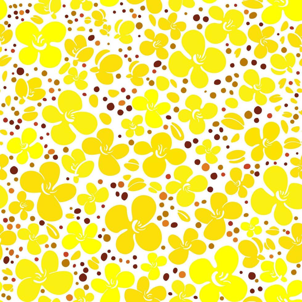 Mustard rape flower and seed pattern Vector canola