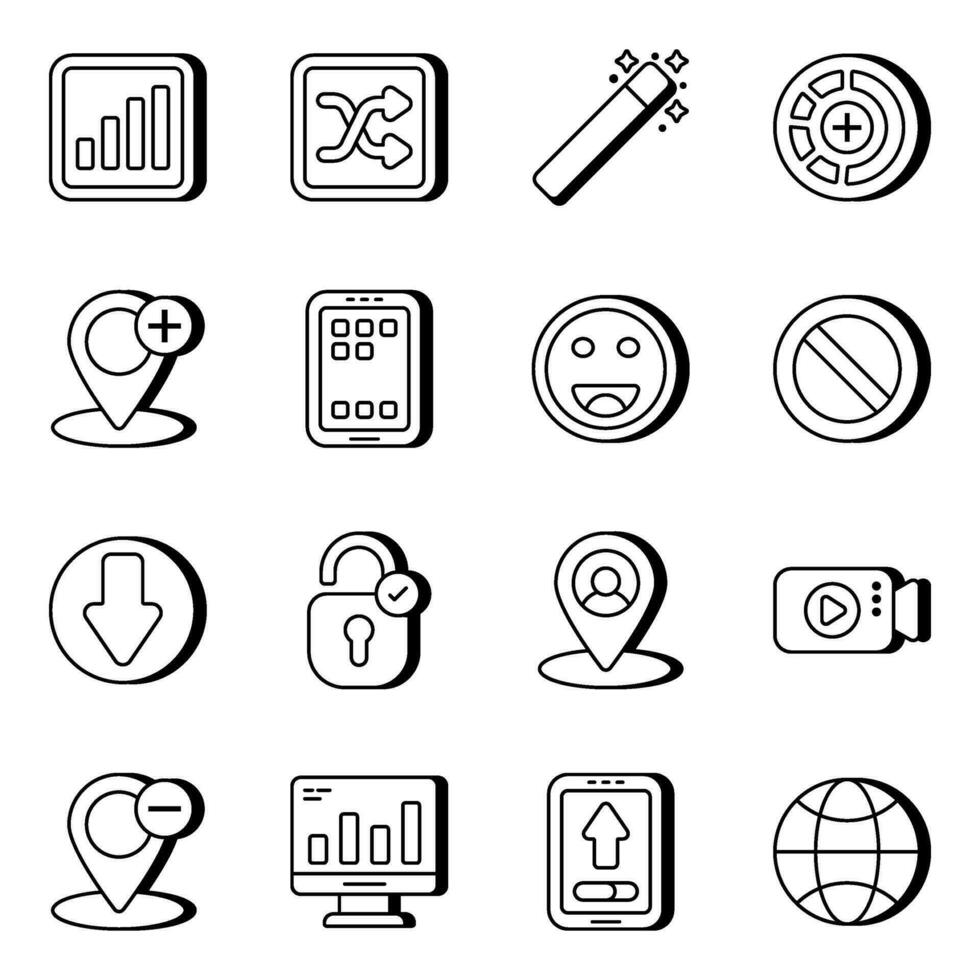 Pack of Business and Commerce Linear Icons vector