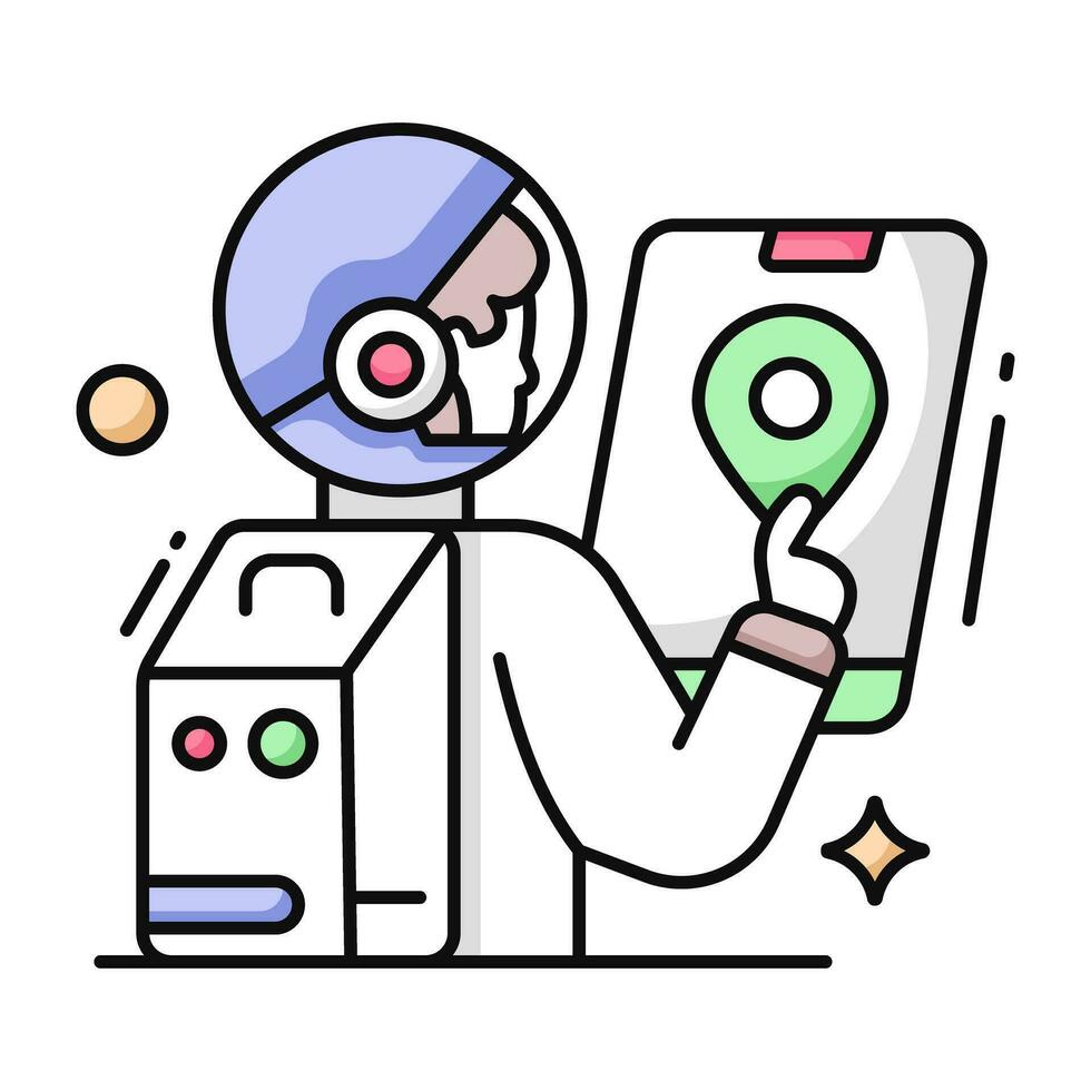 An icon design of astronaut vector