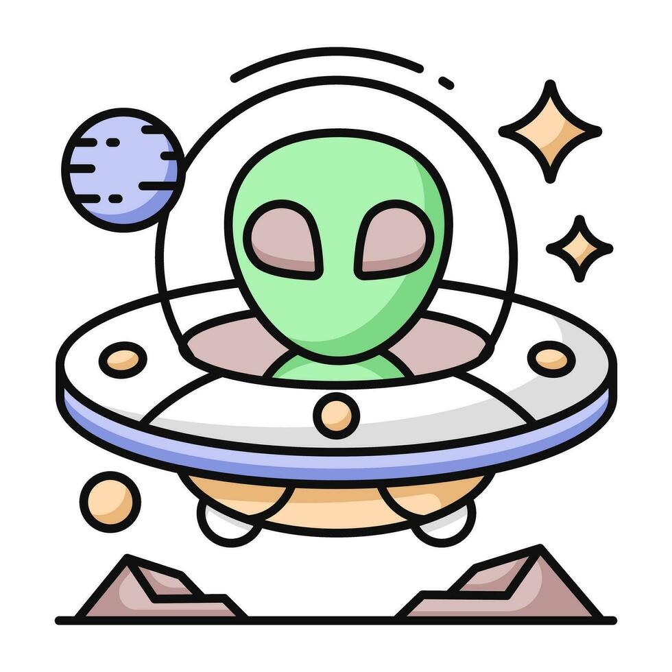 A premium download icon of alien vector