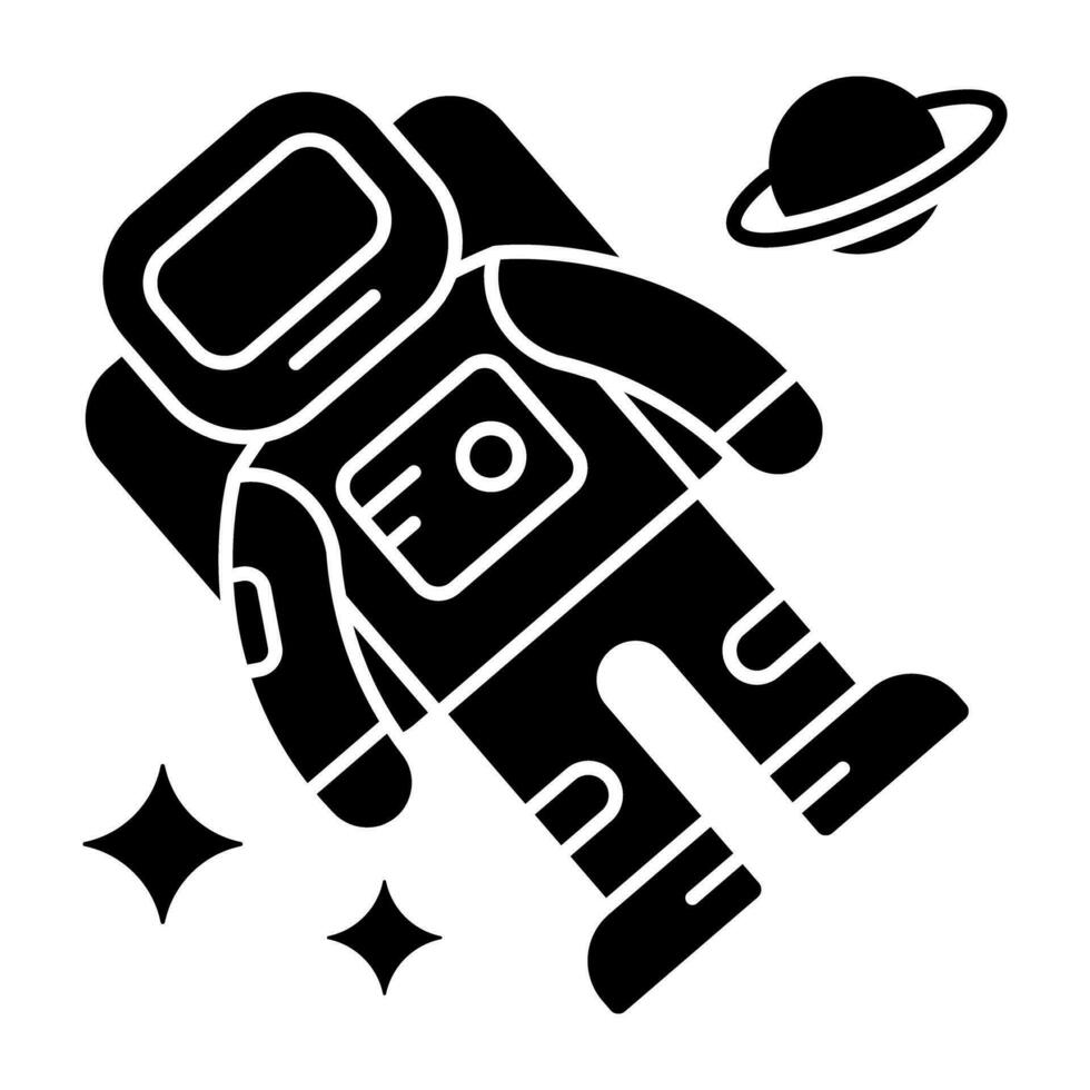 An icon design of astronaut vector