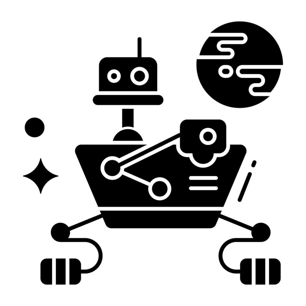 A unique design icon of space rover vector