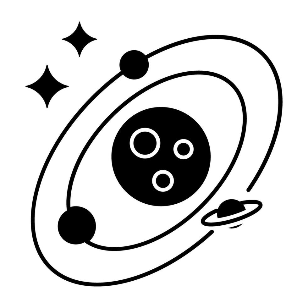 Modern design icon of revolving planet vector