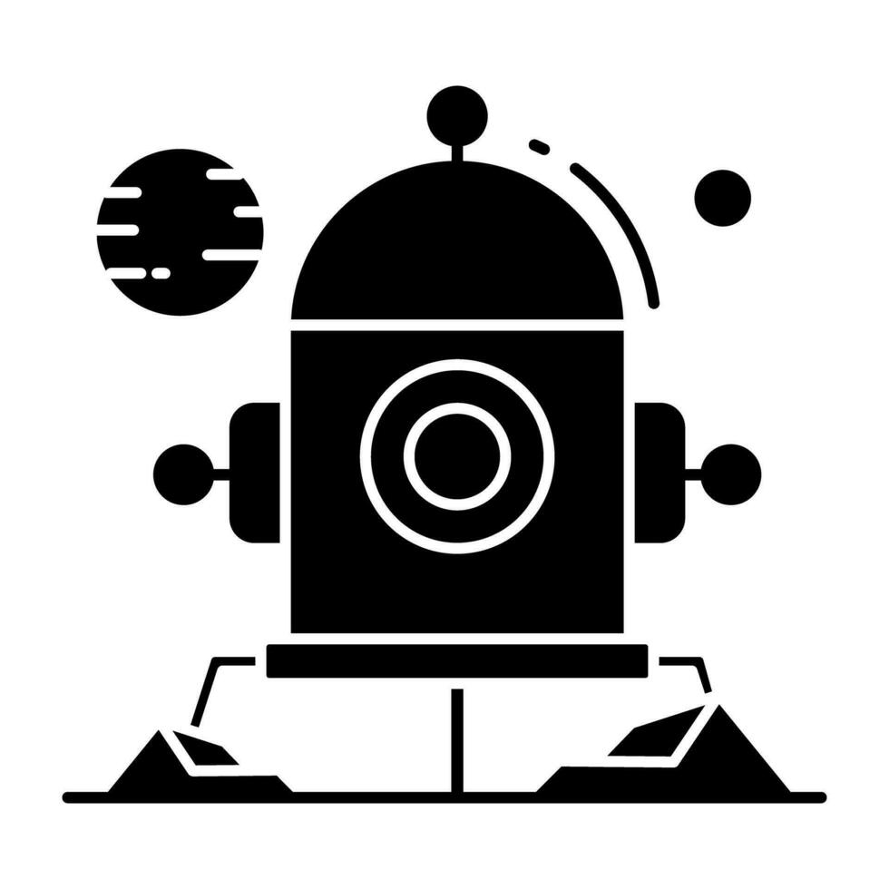 Editable design icon of observatory building vector