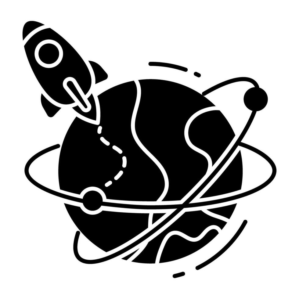 Modern design icon of revolving planet vector