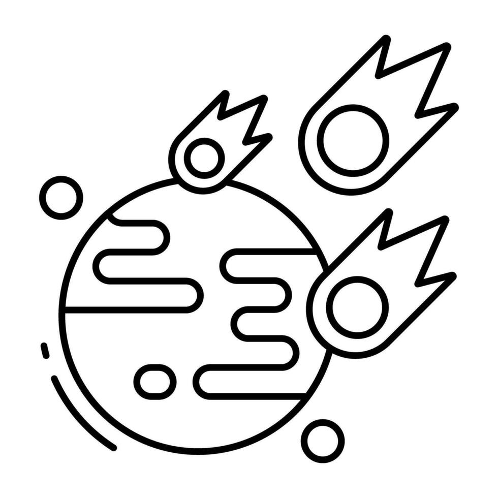 un icono diseño de meteorito vector