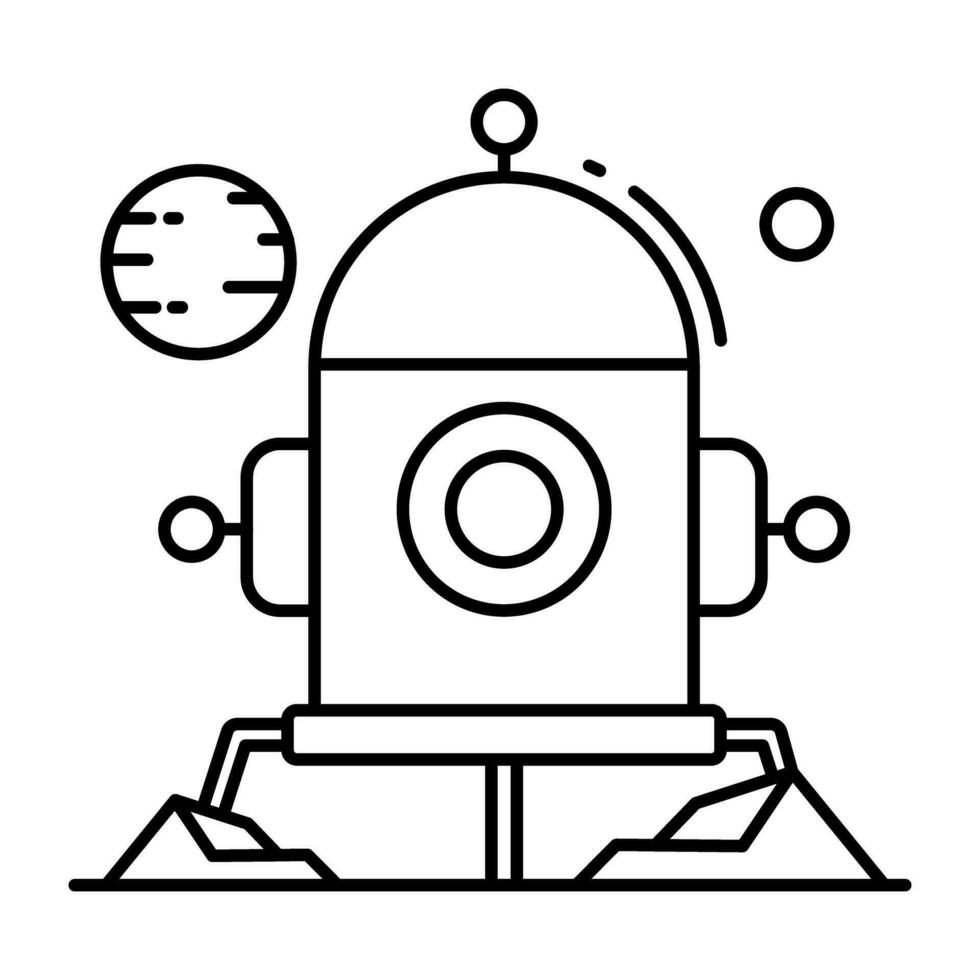 Editable design icon of observatory building vector