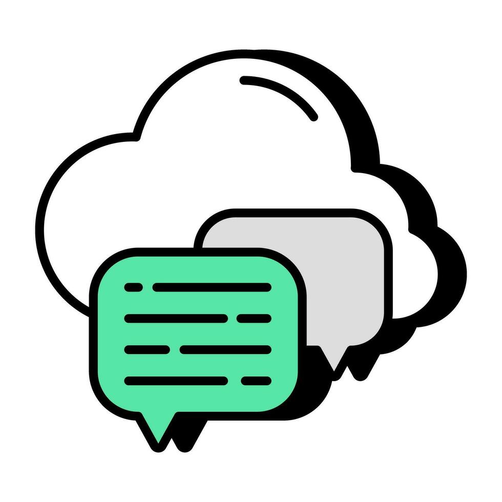 icono de diseño moderno de chat en la nube vector