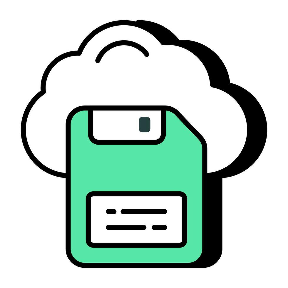 Vector design of cloud floppy