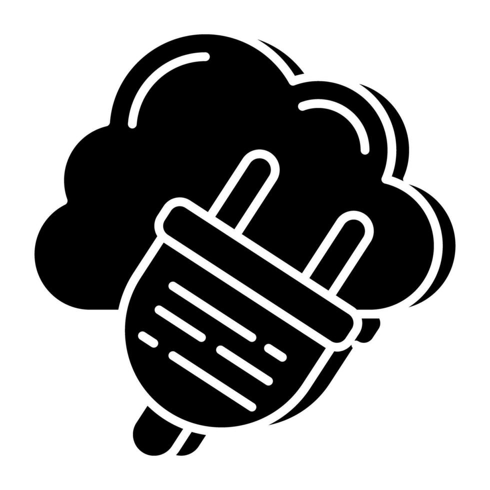 Trendy vector design of cloud plug