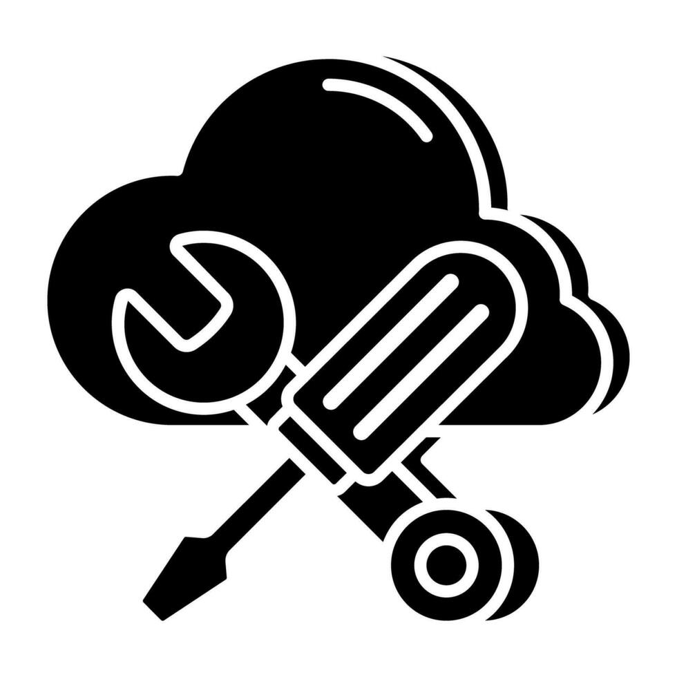 Premier download icon of cloud repair vector