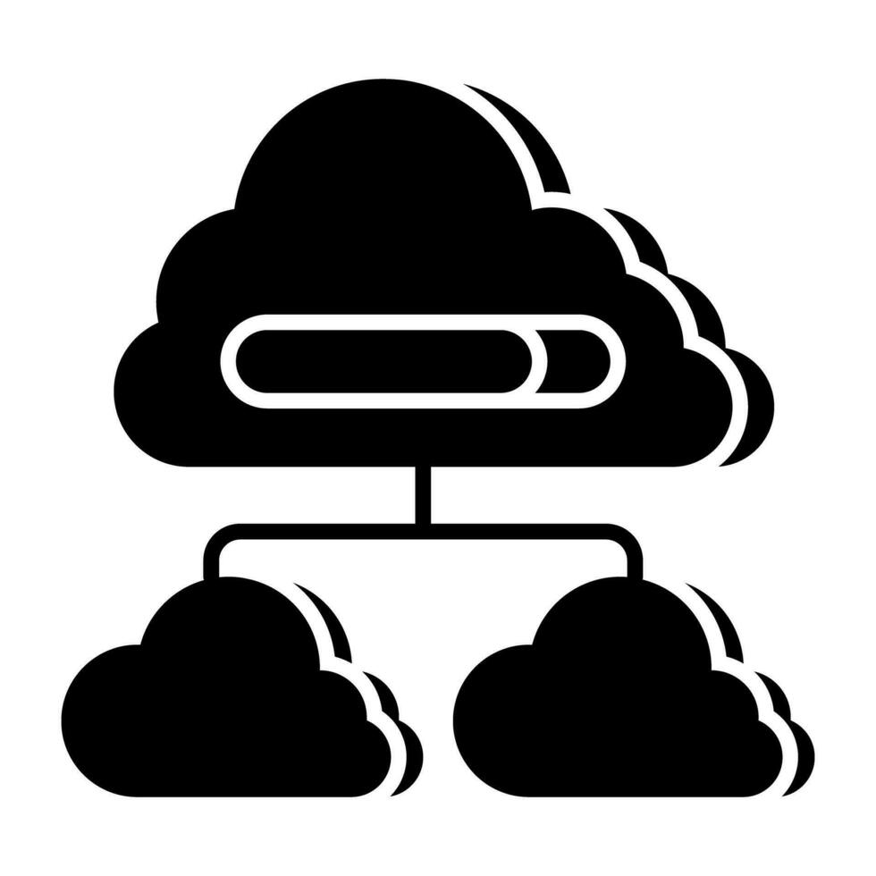 Modern design icon of cloud network vector