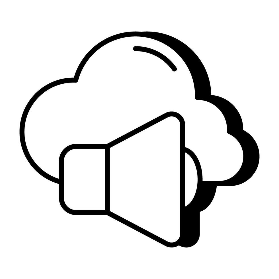 prima descargar icono de nube volumen vector